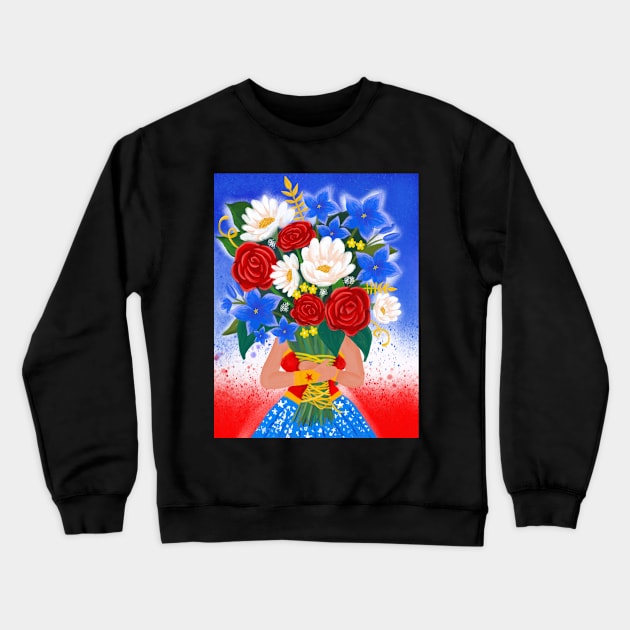 Wonderful Flower Bouquet Crewneck Sweatshirt by jardakelley